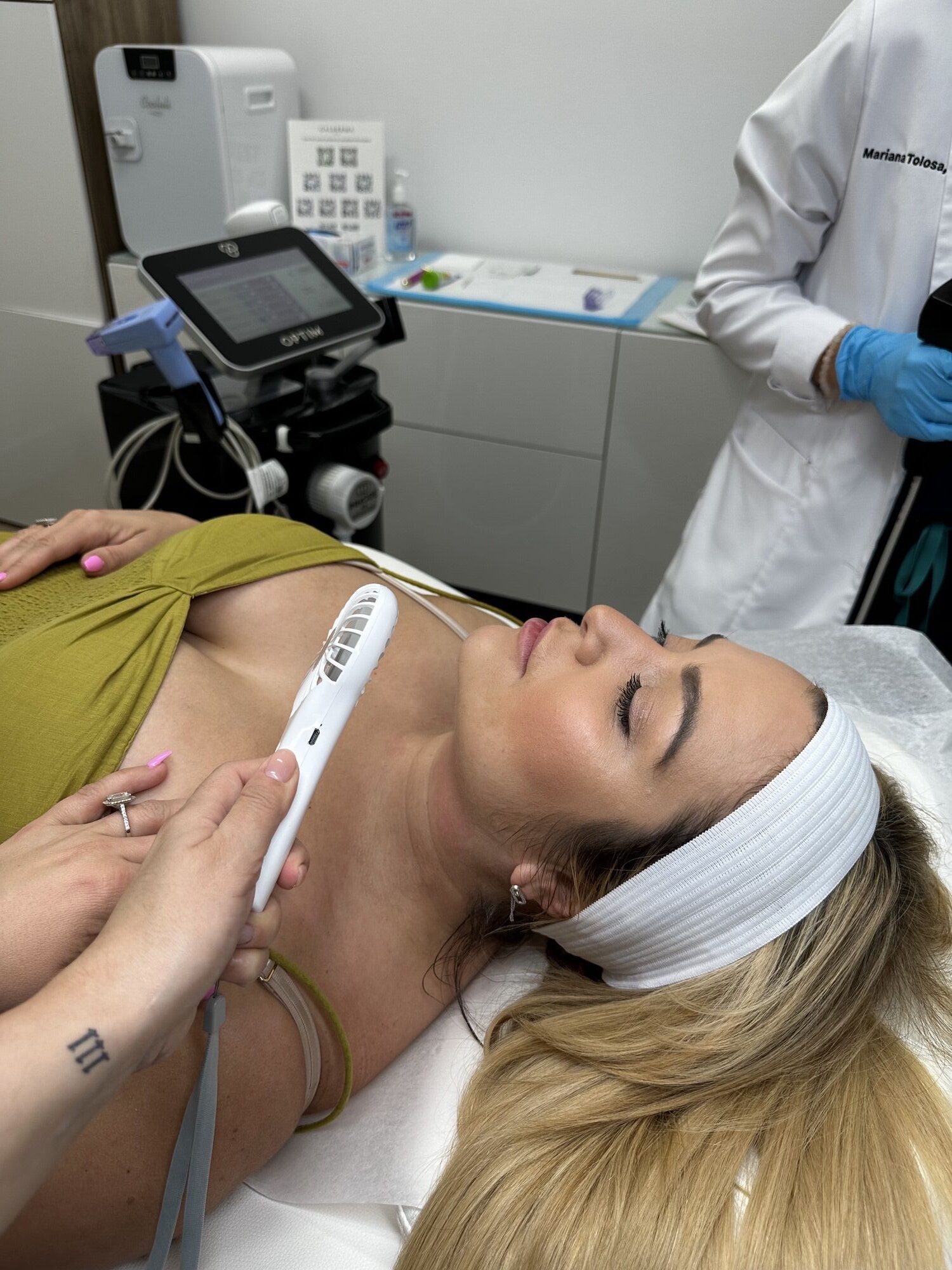 Morpheus8 neck skin firming treatment at Miami Skin Spa