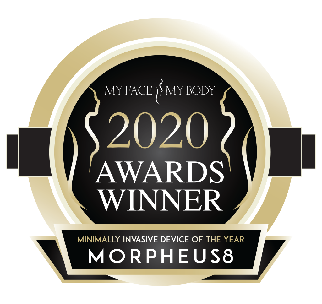Morpheus8 gold award — recognized at Miami Skin Spa Brickell for skin-tightening results
