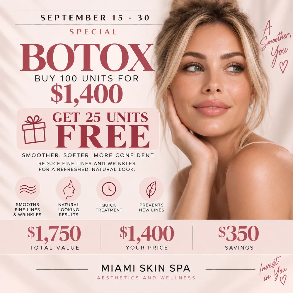 September Botox special — buy 100 units for $1,400, get 25 units free